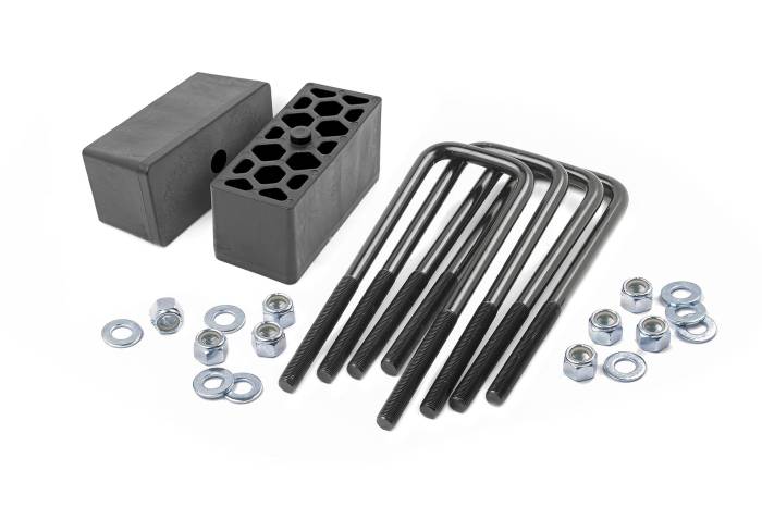 Rough Country - 2.5 Inch Block & U-Bolt Kit Silverado/Sierra 1500 (99-25) Rough Country