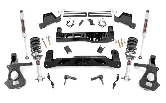 Rough Country - 7 Inch Lift Kit Cast Steel M1 Struts/M1 Silverado/Sierra 1500 2WD (14-18 & Classic) Rough Country