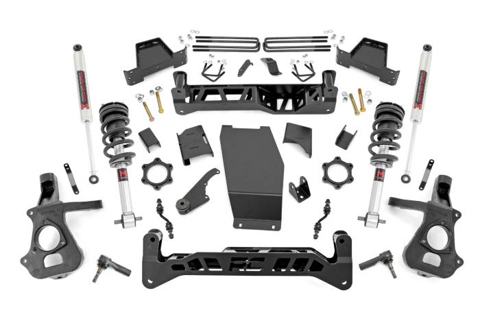 Rough Country - 7 Inch Lift Kit Cast Steel M1 Struts/M1 Silverado/Sierra 1500 4WD (14-18 & Classic) Rough Country