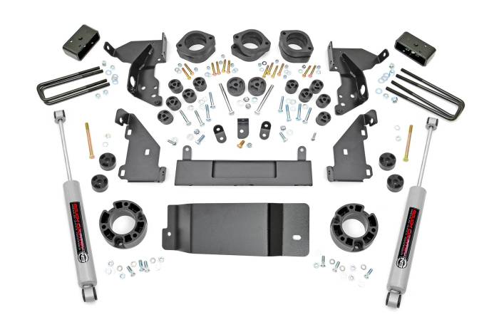 Rough Country - 4.75 Inch Lift Kit Combo Stamped Steel Control Arms Silverado/Sierra 1500 4WD (14-15) Rough Country