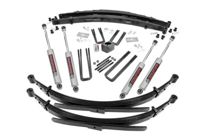 Rough Country - 4 Inch Lift Kit Rear Springs Dana 60 Dodge W200 Truck/W300 Truck 4WD (1978-1980) Rough Country
