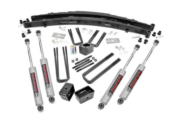 Rough Country - 4 Inch Lift Kit Rear Blocks Dana 60 Dodge W100 Truck/W200 Truck 4WD (1974-1977) Rough Country