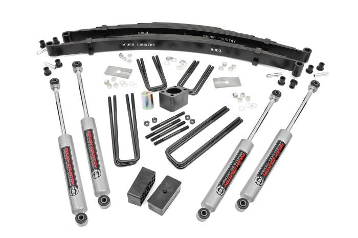Rough Country - 4 Inch Lift Kit Rear Blocks Dana 60 Dodge W100 Truck/W200 Truck 4WD (1970-1974) Rough Country