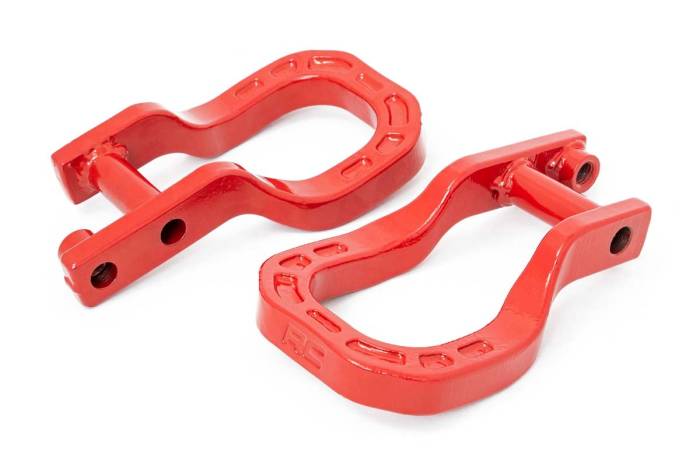 Rough Country - Tow Hooks Forged Red Chevy Silverado 1500 2WD/4WD (2019-2022) Rough Country