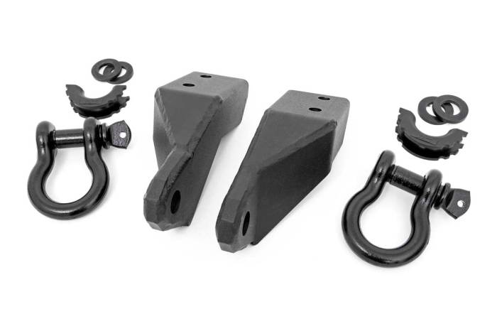 Rough Country - Tow Hook Brackets D-Ring Bull Bar Sup Toyota Tundra 2WD/4WD (2007-2021) Rough Country
