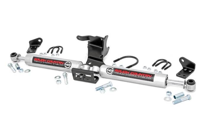 Rough Country - N3 Steering Stabilizer Dual 2.5-8 Inch Lift Jeep Gladiator JT/Wrangler JL (18-26) Rough Country
