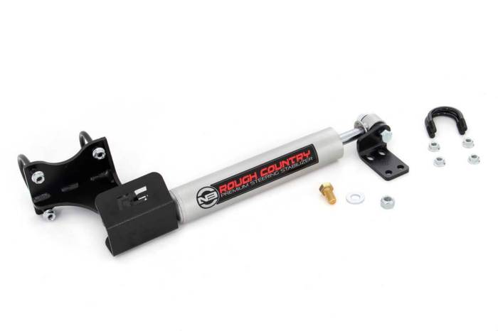 Rough Country - N3 Steering Stabilizer Axle Bracket 2-8 Inch Lift Jeep Wrangler JK (07-18) Rough Country