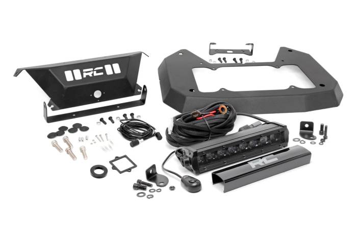 Rough Country - Spare Tire Carrier Delete 8 Inch Black Ser LED Jeep Wrangler JL (18-24) Rough Country