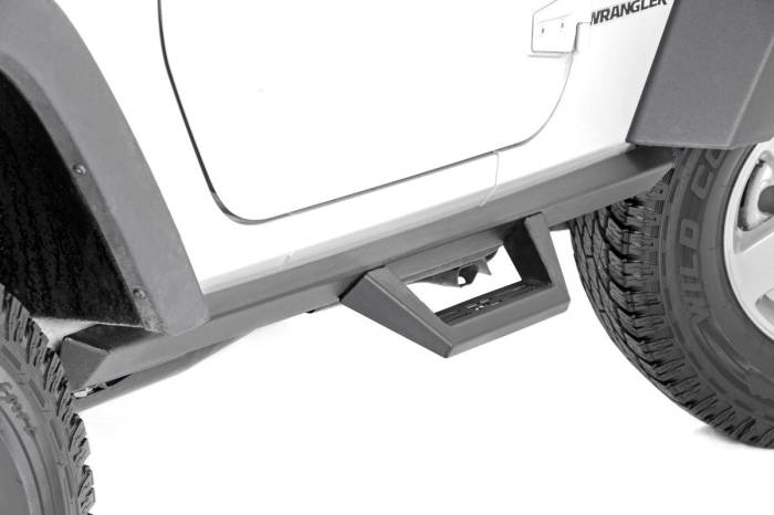 Rough Country - Contoured Drop Steps 2 Door Jeep Wrangler JK 4WD (2007-2018) Rough Country