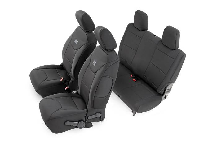Rough Country - Seat Covers Front and Rear 2-Door Jeep Wrangler JK 4WD (2013-2018) Rough Country