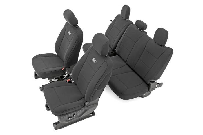 Rough Country - Seat Covers FR Bucket and RR Bench Ford F-150/Lightning/F-250/F-350 (15-25) Rough Country