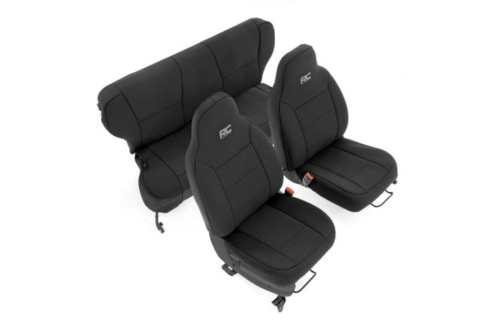 Rough Country - Seat Covers Non Detach Headrest FR & RR Jeep Cherokee XJ 2WD/4WD (97-01) Rough Country