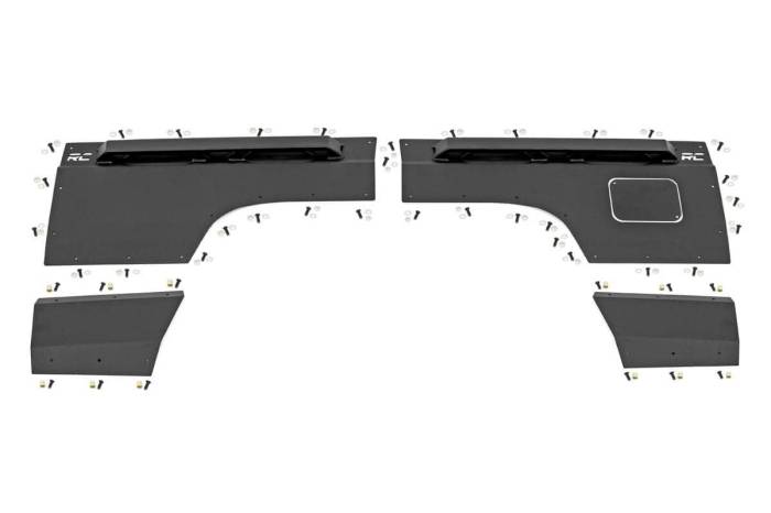 Rough Country - Fender & Quarter Panel Armor Rear Combo Jeep Cherokee XJ 2WD/4WD (84-96) Rough Country