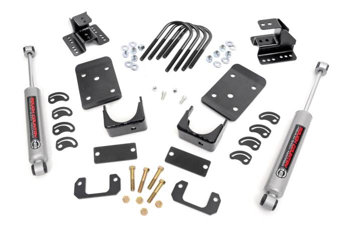 Rough Country - Lowering Kit Str Drop 2 Inch FR 4 Inch RR Silverado/Sierra 1500 (07-15) Rough Country