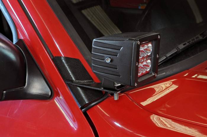 Rough Country - LED Light Mount Lower A-Pillar Pod Pair Jeep Cherokee XJ 2WD/4WD (84-01) Rough Country