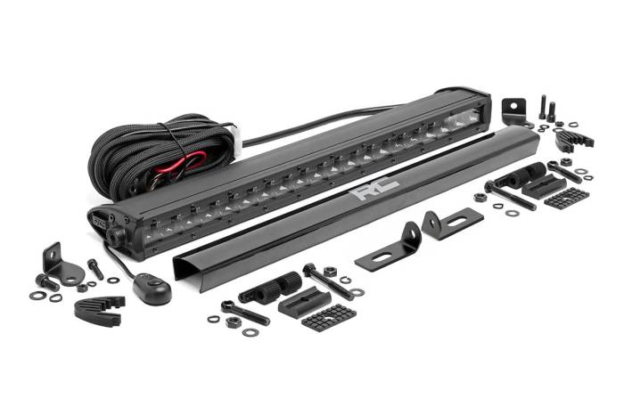 Rough Country - LED Light Kit Bumper Mount 20 Inch Black Single Row Ford Ranger (19-23) Rough Country