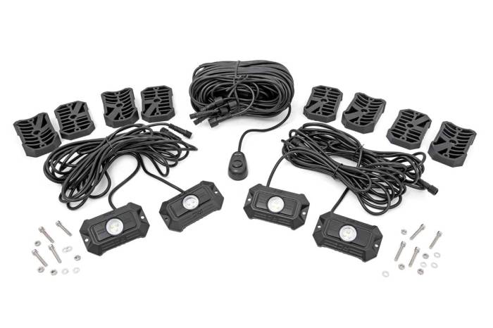 Rough Country - LED Rock Light Kit 4 Piece Set Rough Country