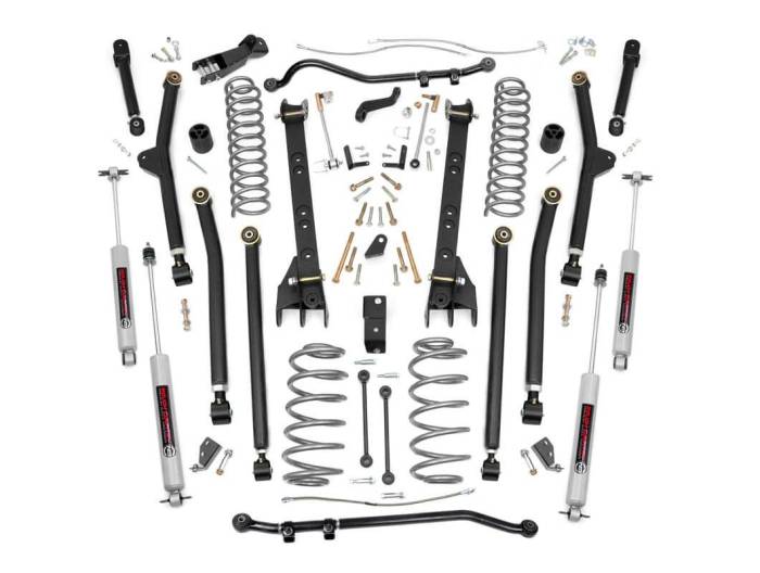 Rough Country - 4 Inch Lift Kit Long Arm Jeep Wrangler TJ 4WD (1997-2006) Rough Country