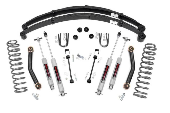 Rough Country - 4.5 Inch Lift Kit RR springs Jeep Cherokee XJ 2WD/4WD (1984-2001) Rough Country