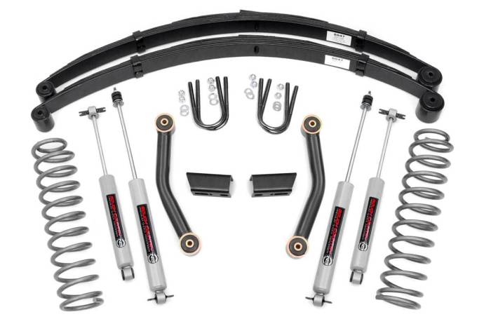 Rough Country - 3 Inch Lift Kit Series II RR Springs Jeep Cherokee XJ 2WD/4WD (84-01) Rough Country