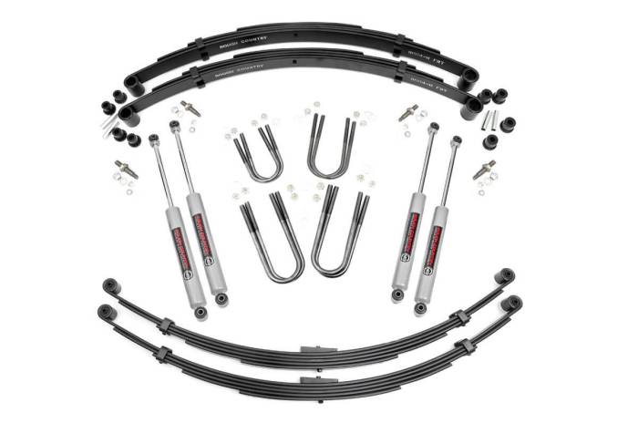 Rough Country - 3 Inch Lift Kit Rear Springs Jeep Grand Wagoneer/J10 Truck/J20 Truck/Wagoneer 4WD Rough Country