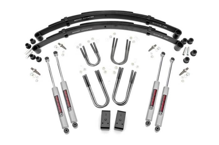 Rough Country - 3 Inch Lift Kit Rear Blocks Jeep Grand Wagoneer/J10 Truck/J20 Truck/Wagoneer 4WD Rough Country