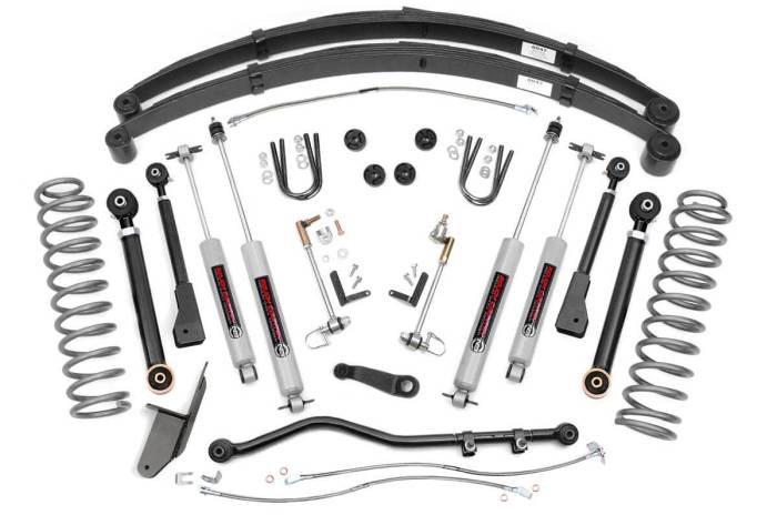 Rough Country - 4.5 Inch Lift Kit RR Springs X-Series Jeep Cherokee XJ 2WD/4WD (84-01) Rough Country