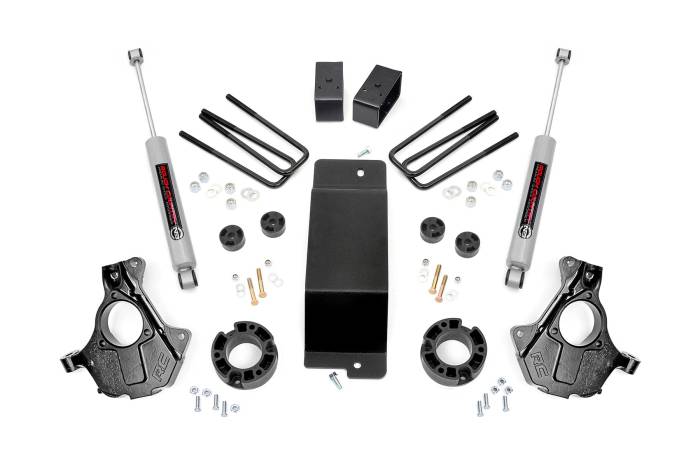 Rough Country - 3.5 Inch Lift Kit Cast Steel LCA Silverado/Sierra 1500 (07-13) Rough Country