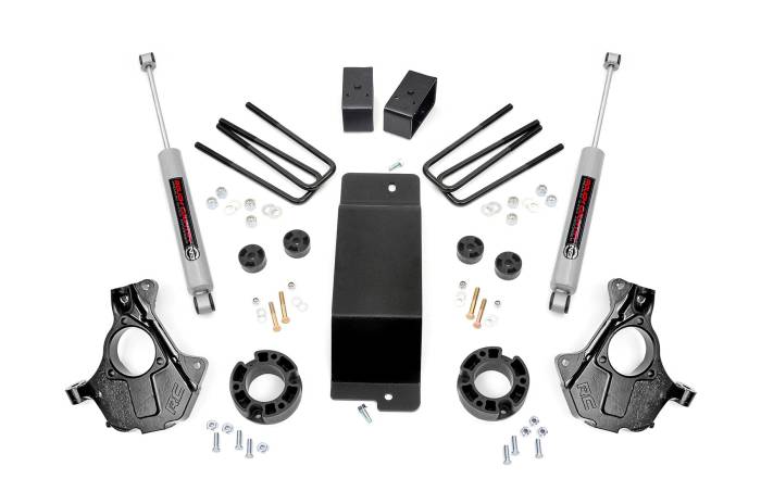 Rough Country - 3.5 Inch Lift Kit Cast Steel LCA Silverado/Sierra 1500 (14-18 & Classic) Rough Country