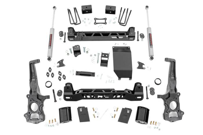 Rough Country - 6 Inch Lift Kit Aluminum Knuckles Ford Ranger 4WD (2019-2023) Rough Country