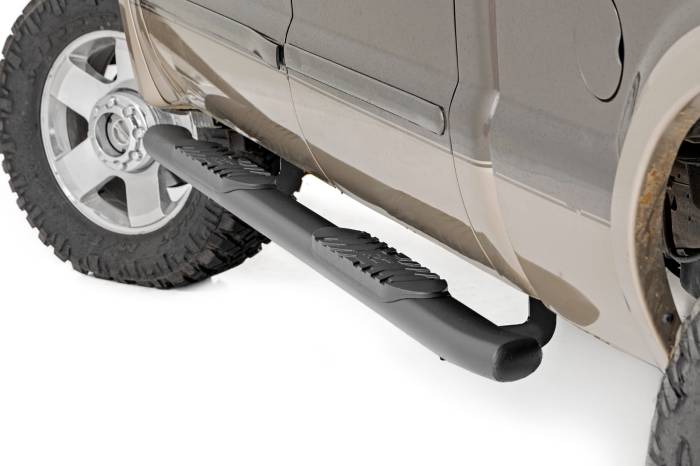 Rough Country - Oval Nerf Step Crew Cab Black Ford F-250/F-350 Super Duty (99-16) Rough Country