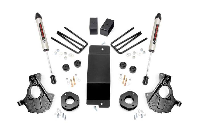 Rough Country - 3.5 Inch Suspension Lift Knuckle Kit w/V2 Monotube 14-18 Silverado/Sierra 1500 4WD Aluminum & Stamped Steel Rough Country