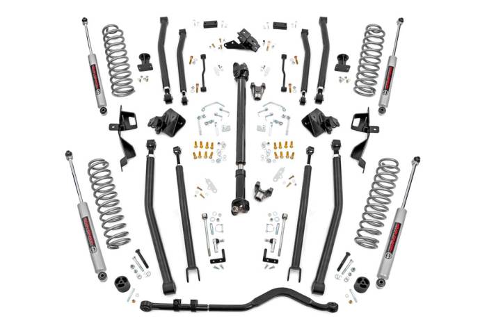 Rough Country - 6 Inch Lift Kit Long Arm Jeep Wrangler Unlimited 4WD (2018-2023) Rough Country