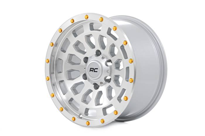 Rough Country - 87 Series Wheel Simulated Beadlock Full Machine 17x8.5 5x5 +0mm Rough Country