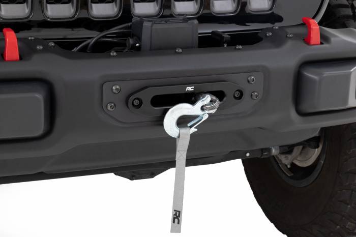 Rough Country - Winch Mounting Plate Modular Steel OE Bumper Jeep Gladiator JT/Wrangler JL (18-26) Rough Country