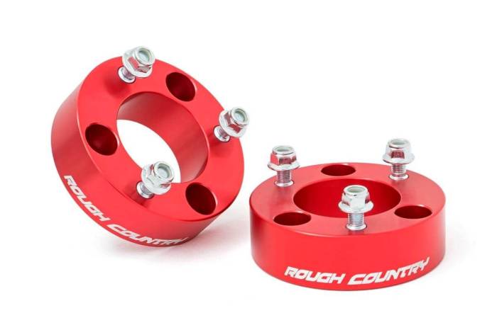 Rough Country - 2.5 Inch Leveling Kit Red Spacers Front Nissan Frontier (05-26)/Xterra (05-15) Rough Country