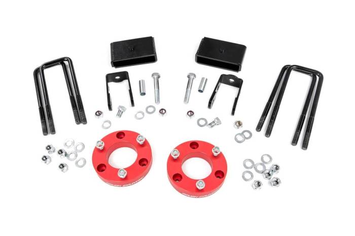 Rough Country - 2 Inch Lift Kit Red Spacers Nissan Titan XD 2WD/4WD (2016-2024) Rough Country