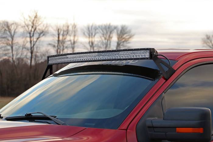 Rough Country - LED Light Mount Upper Windshield 54 Inch Curved Ford F-150 2WD/4WD (04-14) Rough Country