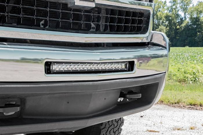 Rough Country - LED Light Mount Bumper 20 Inch Chevy Silverado 1500 (07-13)/Silverado 2500 HD (07-10) Rough Country