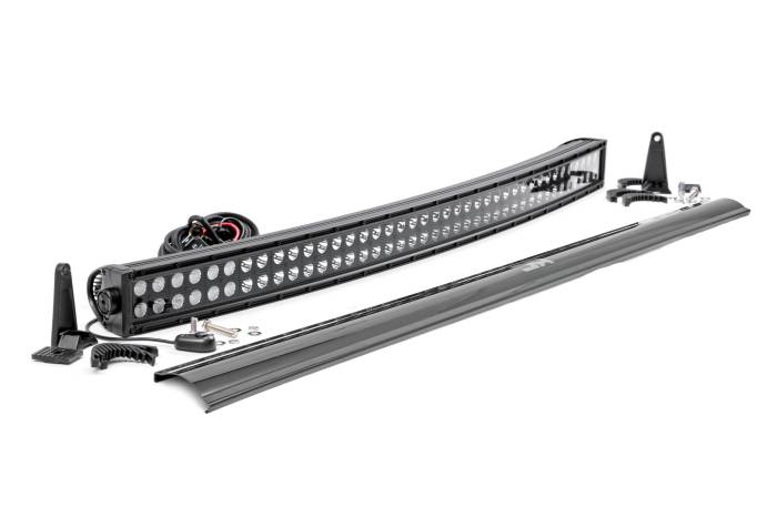 Rough Country - 40 Inch Black Series LED Light Bar Curved Dual Row Rough Country