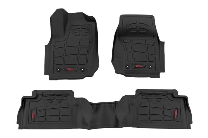 Rough Country - Sure-Fit Floor Mats Front & Rear TRD PRO Double Cab Toyota Tacoma (24-26) Rough Country