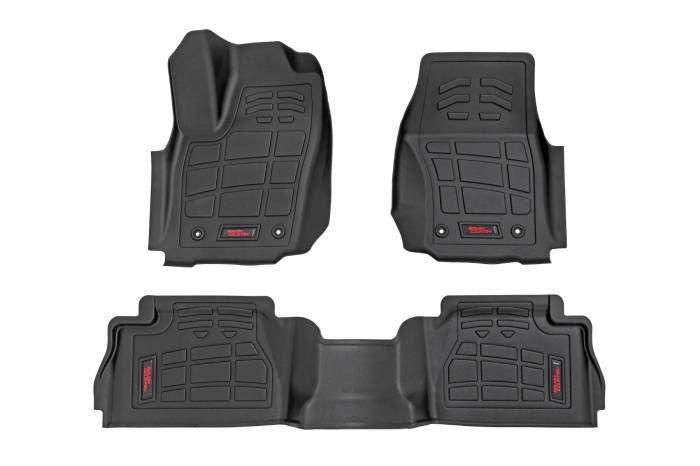 Rough Country - Sure-Fit Floor Mats Front & Rear Double Cab Toyota Tacoma (24-26) Rough Country