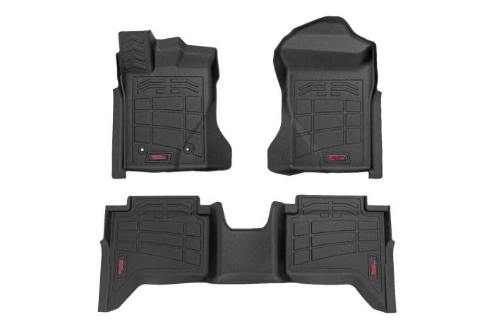 Rough Country - Sure-Fit Floor Mats Front & Rear Crew Ford Ranger 2WD/4WD (2024-2026) Rough Country