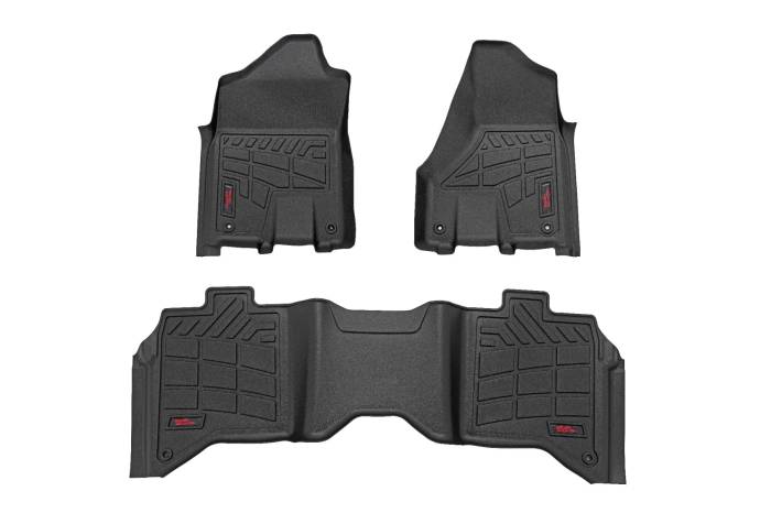 Rough Country - Sure-Fit Floor Mats Front & Rear Bucket Crew Ram 2500/3500 (19-26) Rough Country