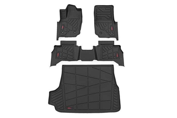 Rough Country - Sure-Fit Floor Mats Front & Rear & Cargo Mat Toyota 4Runner (25-26) Rough Country