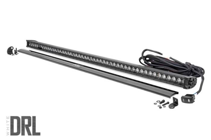 Rough Country - 50 Inch Black Series LED Light Bar Single Row Cool White DRL Rough Country