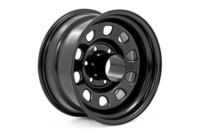 Rough Country - Steel Wheel Black 17x9 5x5.5 4.25 Bore +0mm Rough Country