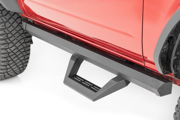 Rough Country - SRX2 Adjustable Aluminum Step Ford Bronco (2 Door) 4WD (2021-2025) Rough Country