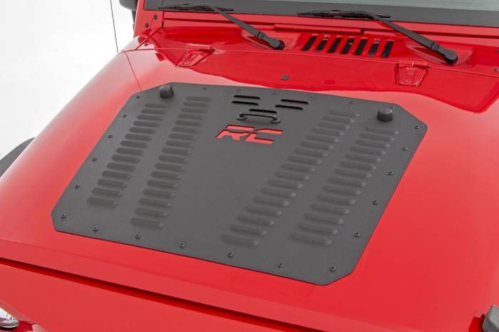 Rough Country - Jeep Powder Coated Hood Louver 07-18 Wrangler JK Rough Country
