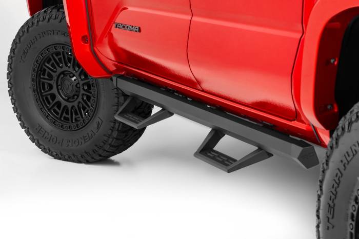 Rough Country - SRL2 Adjustable Aluminum Steps Double Cab Toyota Tacoma 2WD/4WD (24-26) Rough Country